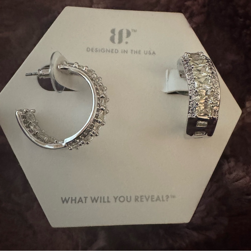 BP Elegant Silver Hoop Earrings